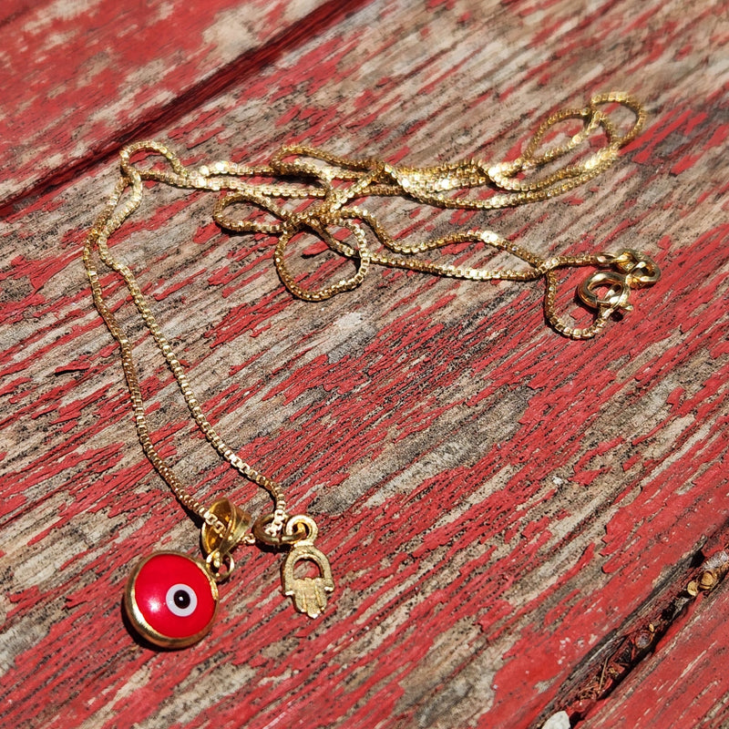 שרשרת Red evil eye
