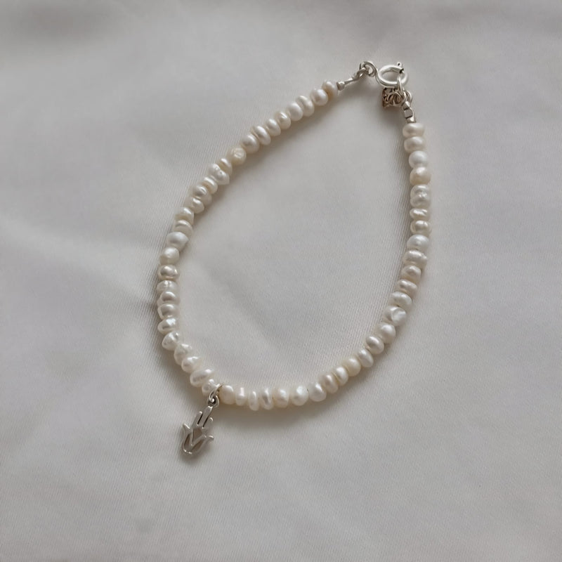 צמיד Baby pearl silver