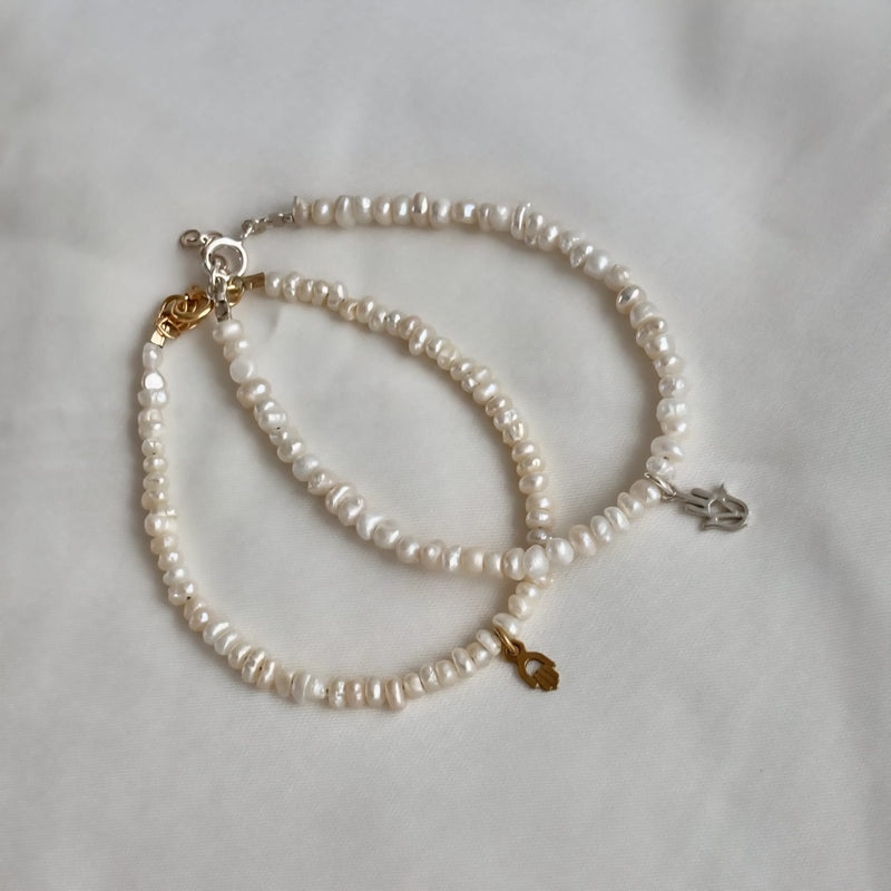צמיד Baby pearl silver