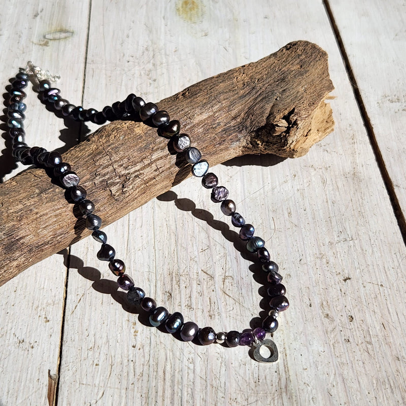 שרשרת Grey pearl