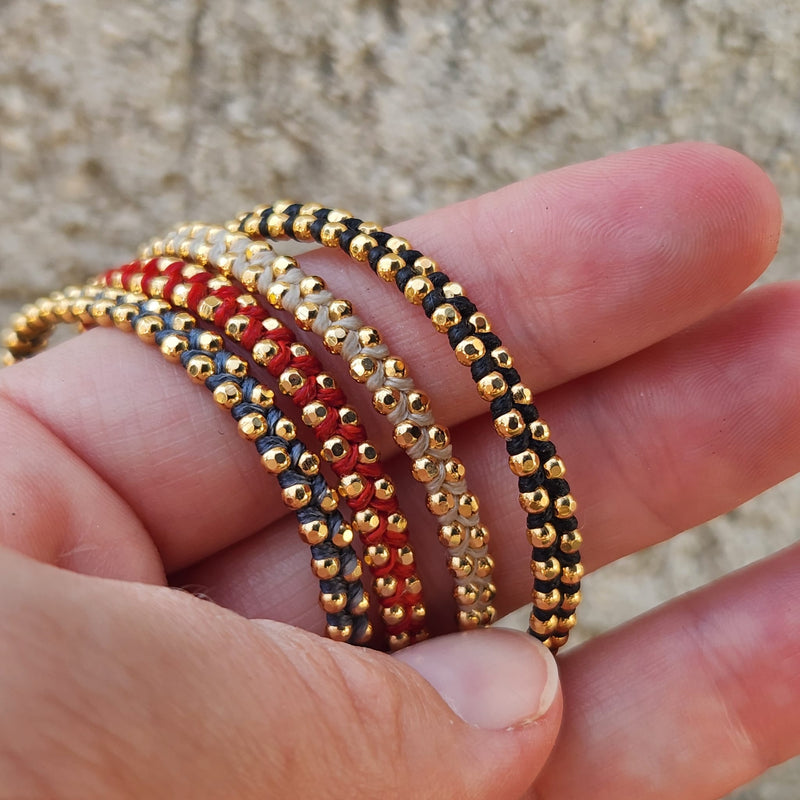צמיד Small diamond cut gold